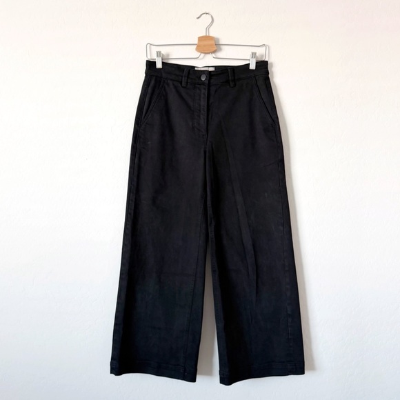 Everlane The Wide Leg Crop in Black Size 4 - Picture 2 of 14